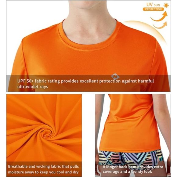 NAVISKIN Women's UPF 50+ Quick Dry Rash Guard - Perfect for Outdoor Fun! 🌊 - On - Picture 3 of 5